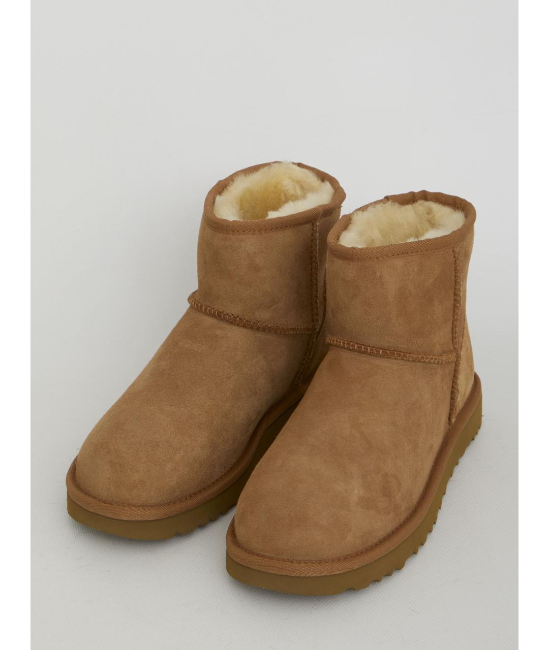 UGG AUSTRALIA Коричневые кожаные полусапоги, фото 5