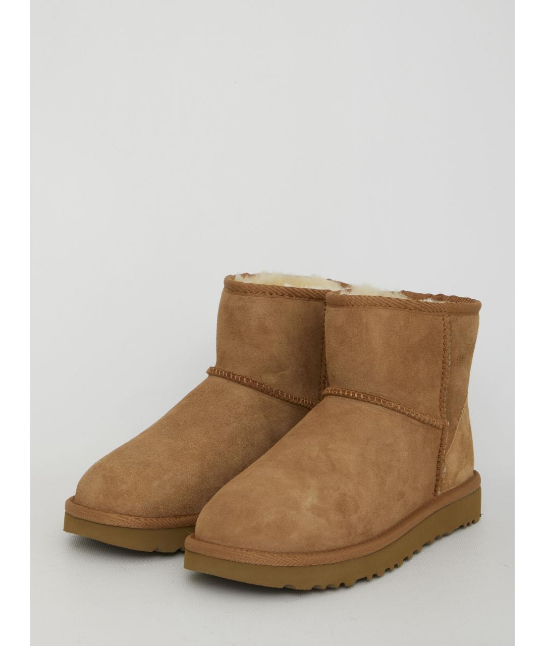 UGG AUSTRALIA Коричневые кожаные полусапоги, фото 2