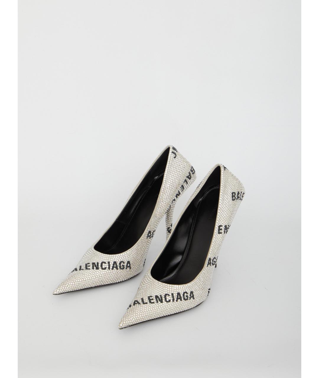 BALENCIAGA Серебряные туфли, фото 5