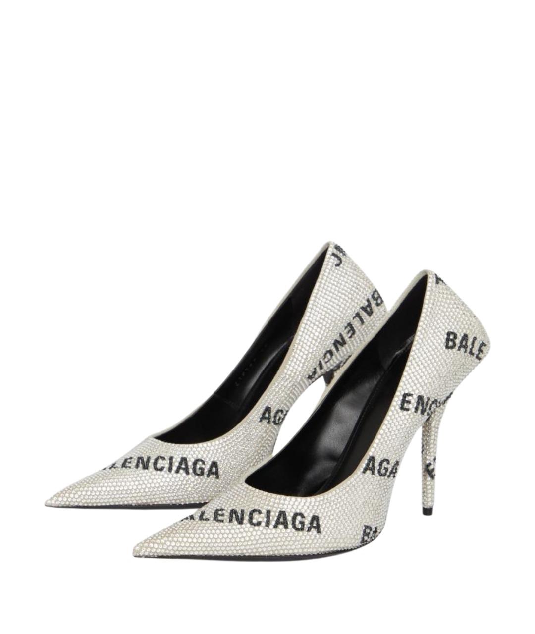 BALENCIAGA Серебряные туфли, фото 2