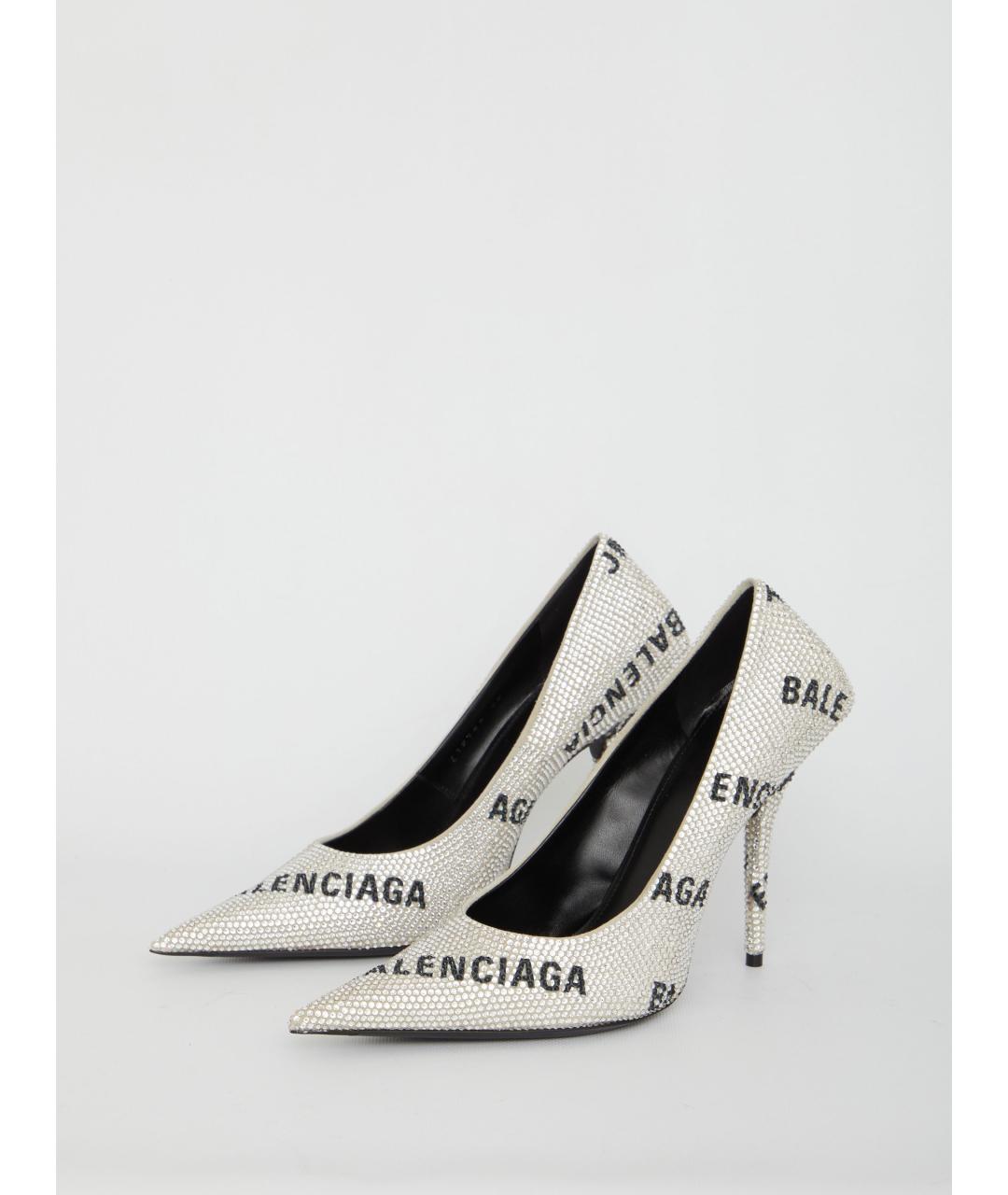 BALENCIAGA Серебряные туфли, фото 2