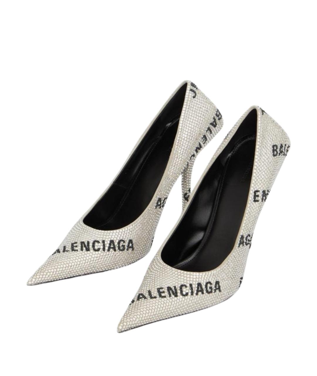 BALENCIAGA Серебряные туфли, фото 5