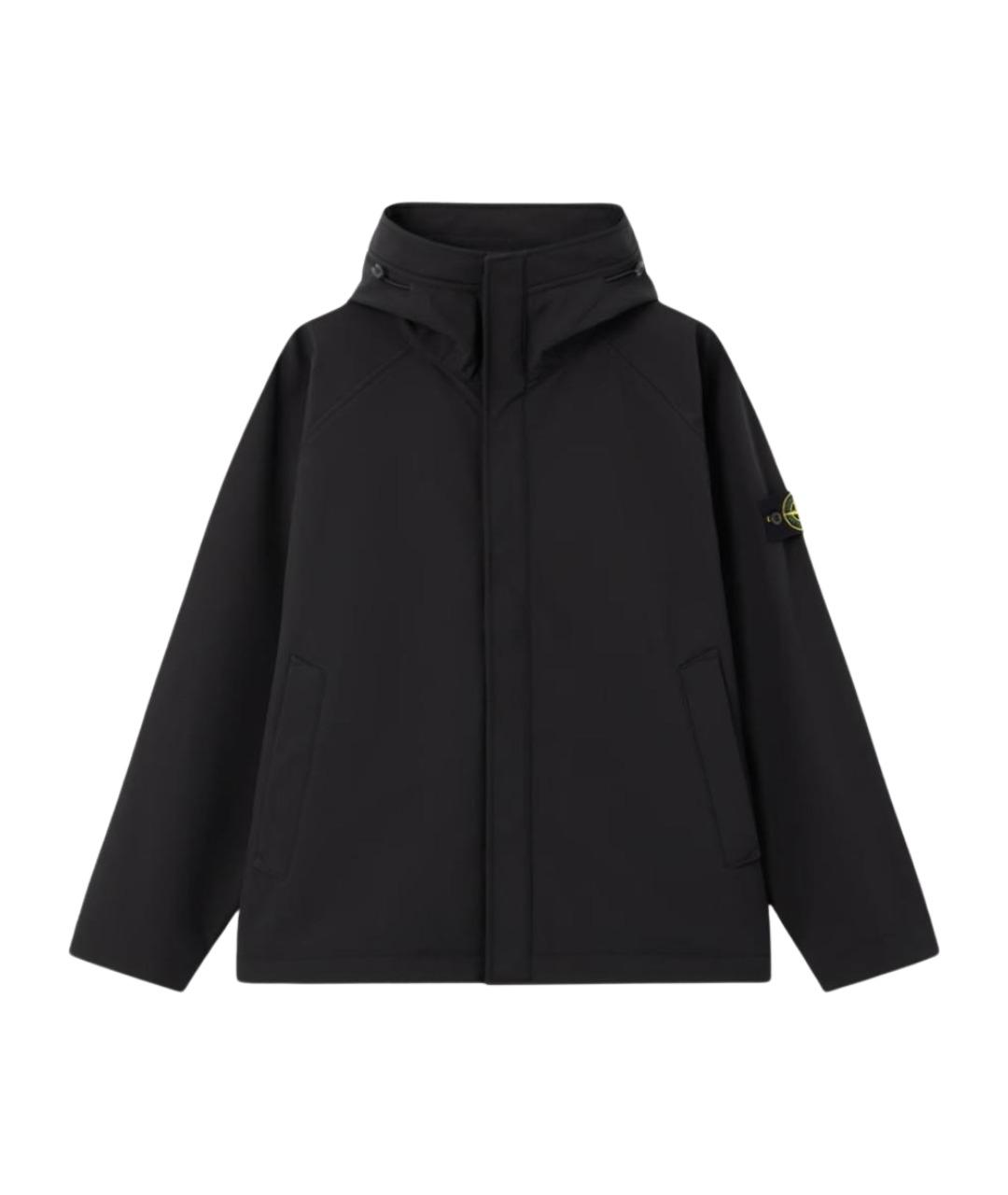 STONE ISLAND Черная полиэстеровая куртка, фото 1