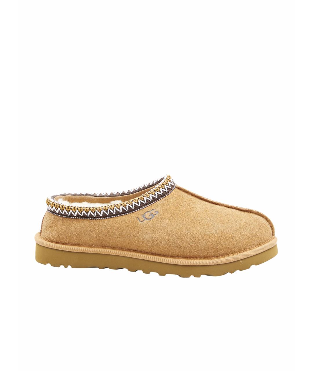 UGG AUSTRALIA Бежевые нубуковые низкие ботинки, фото 1