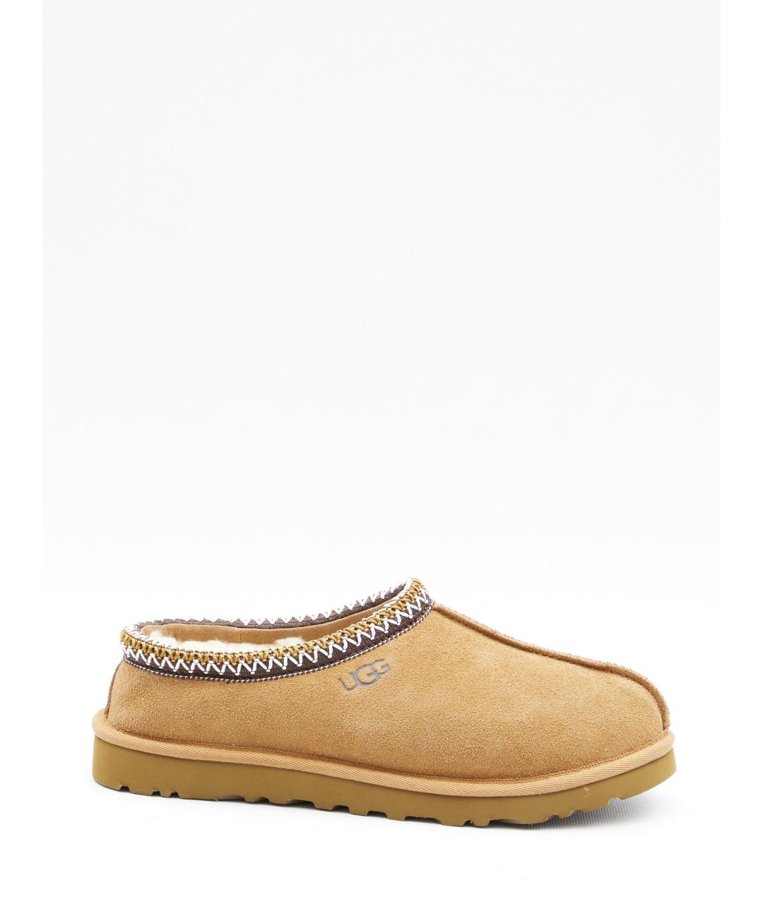 UGG AUSTRALIA Бежевые нубуковые низкие ботинки, фото 6
