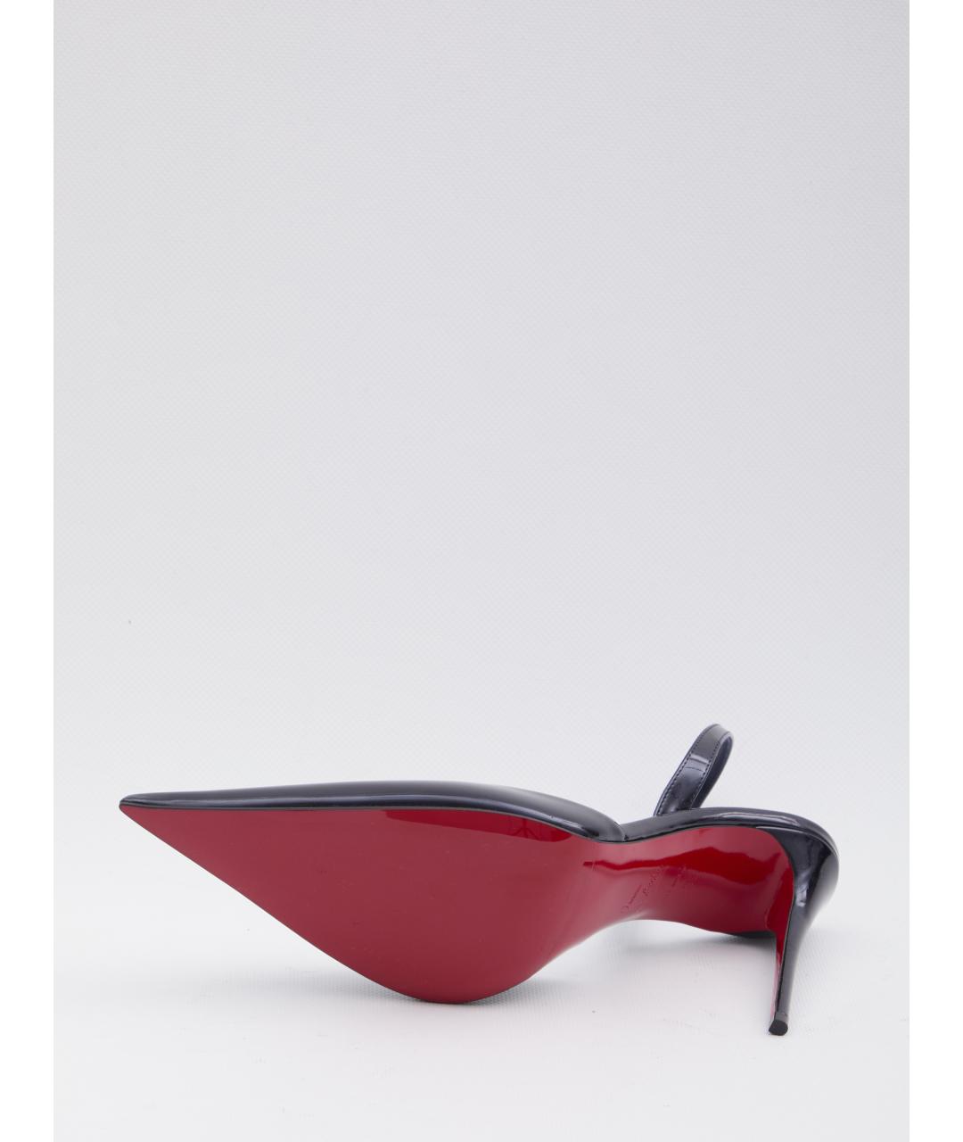 CHRISTIAN LOUBOUTIN Синие туфли из лакированной кожи, фото 4