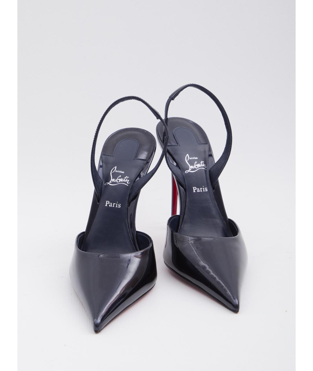 CHRISTIAN LOUBOUTIN Синие туфли из лакированной кожи, фото 5