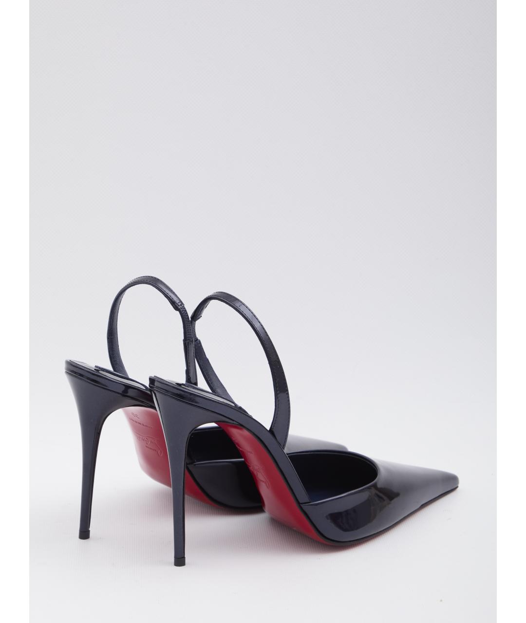CHRISTIAN LOUBOUTIN Синие туфли из лакированной кожи, фото 3