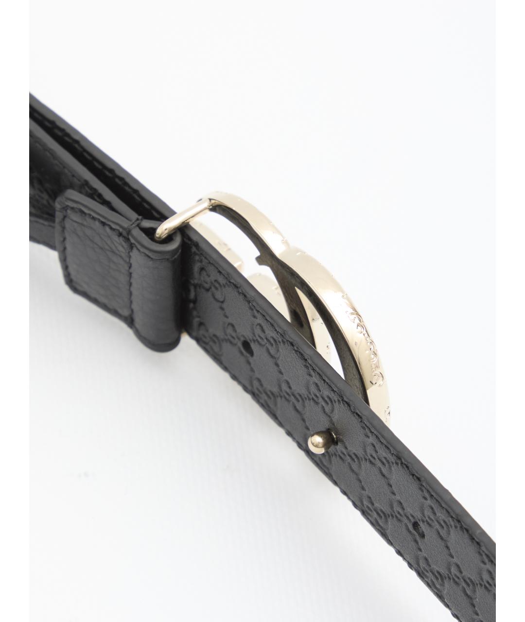 GUCCI Черный кожаный ремень, фото 3