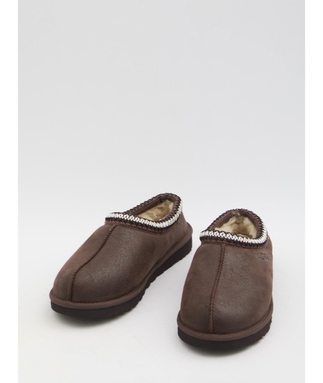 UGG AUSTRALIA Коричневые кожаные низкие ботинки, фото 5
