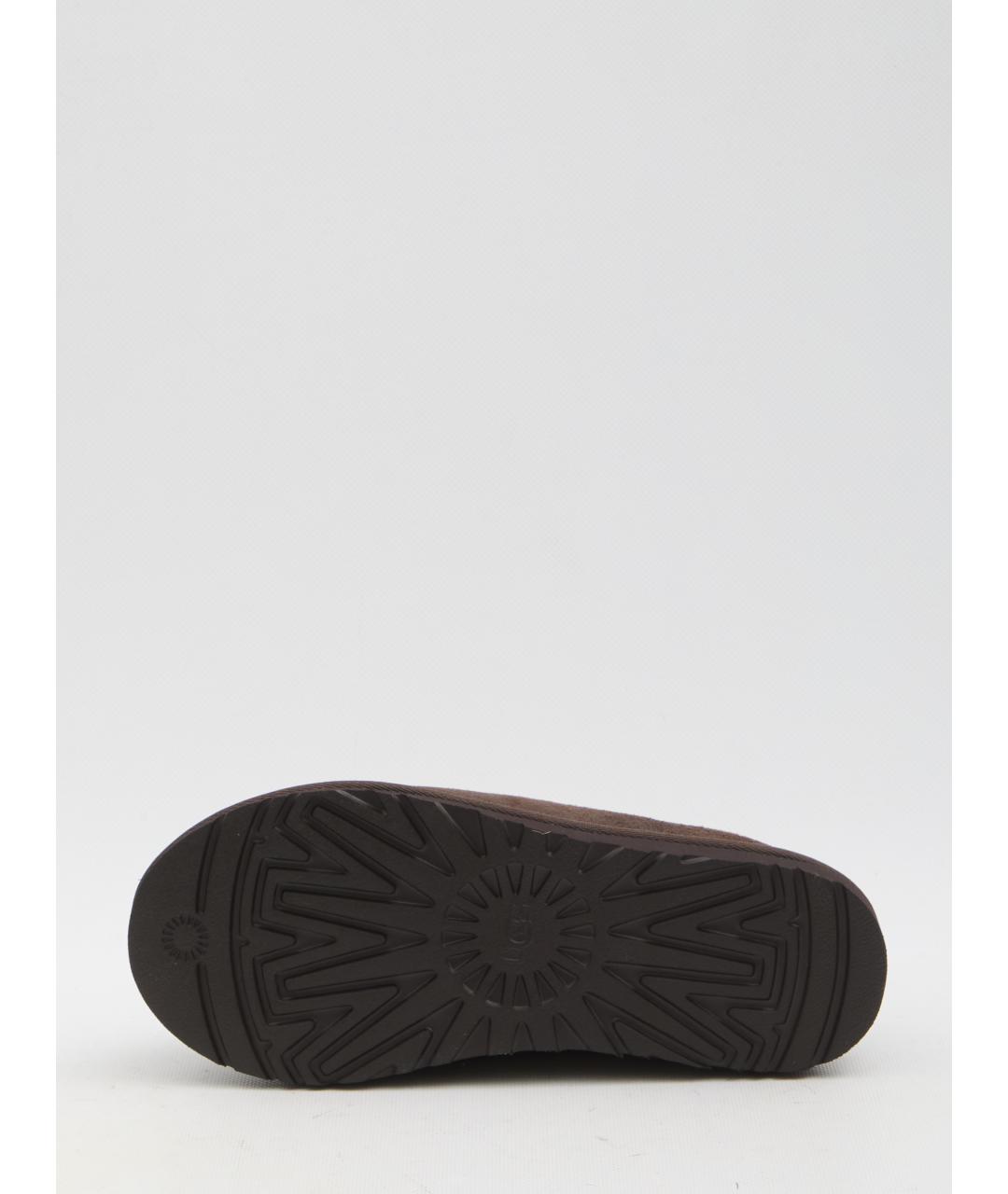 UGG AUSTRALIA Коричневые кожаные низкие ботинки, фото 4