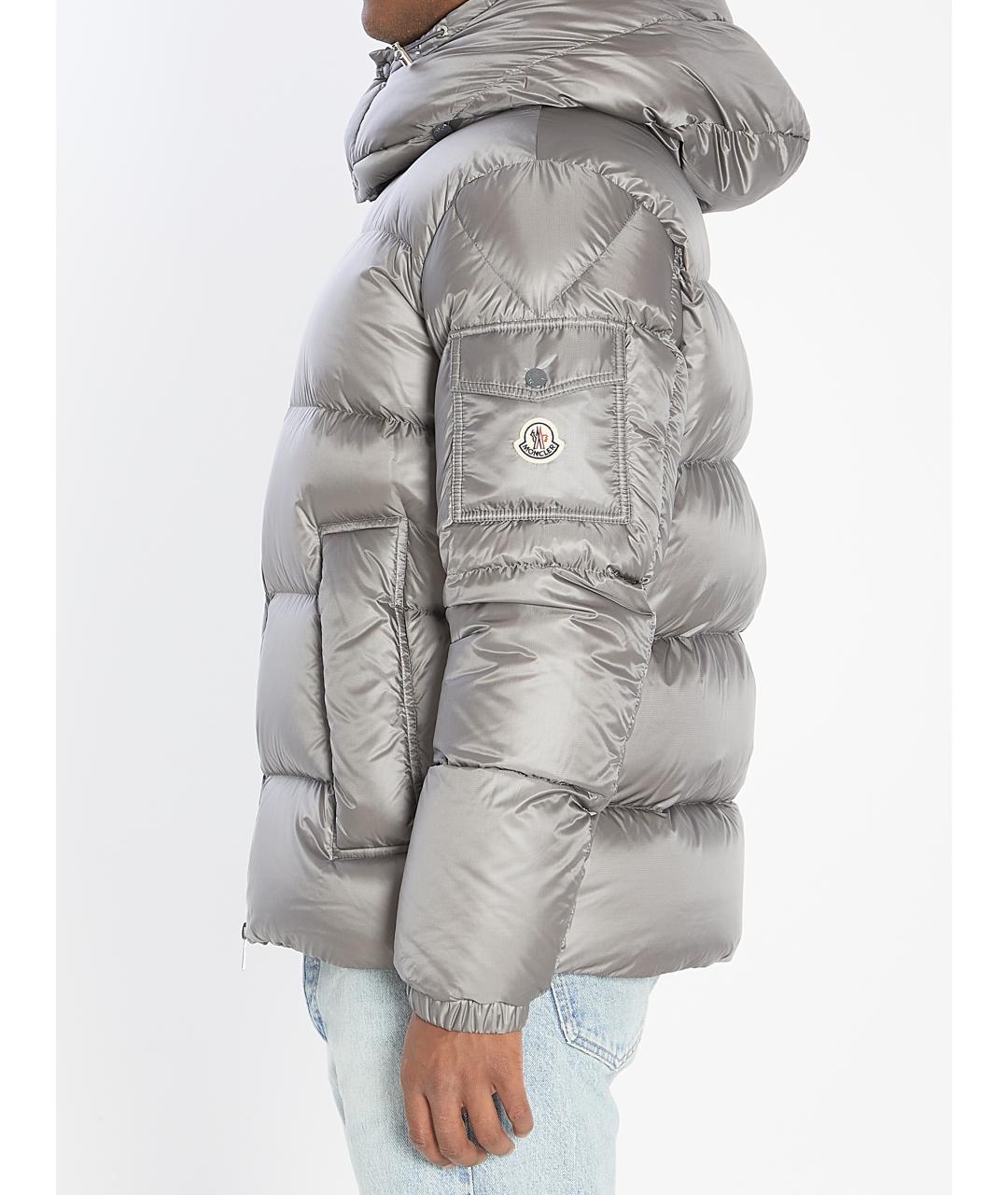 MONCLER Серая синтетическая куртка, фото 4