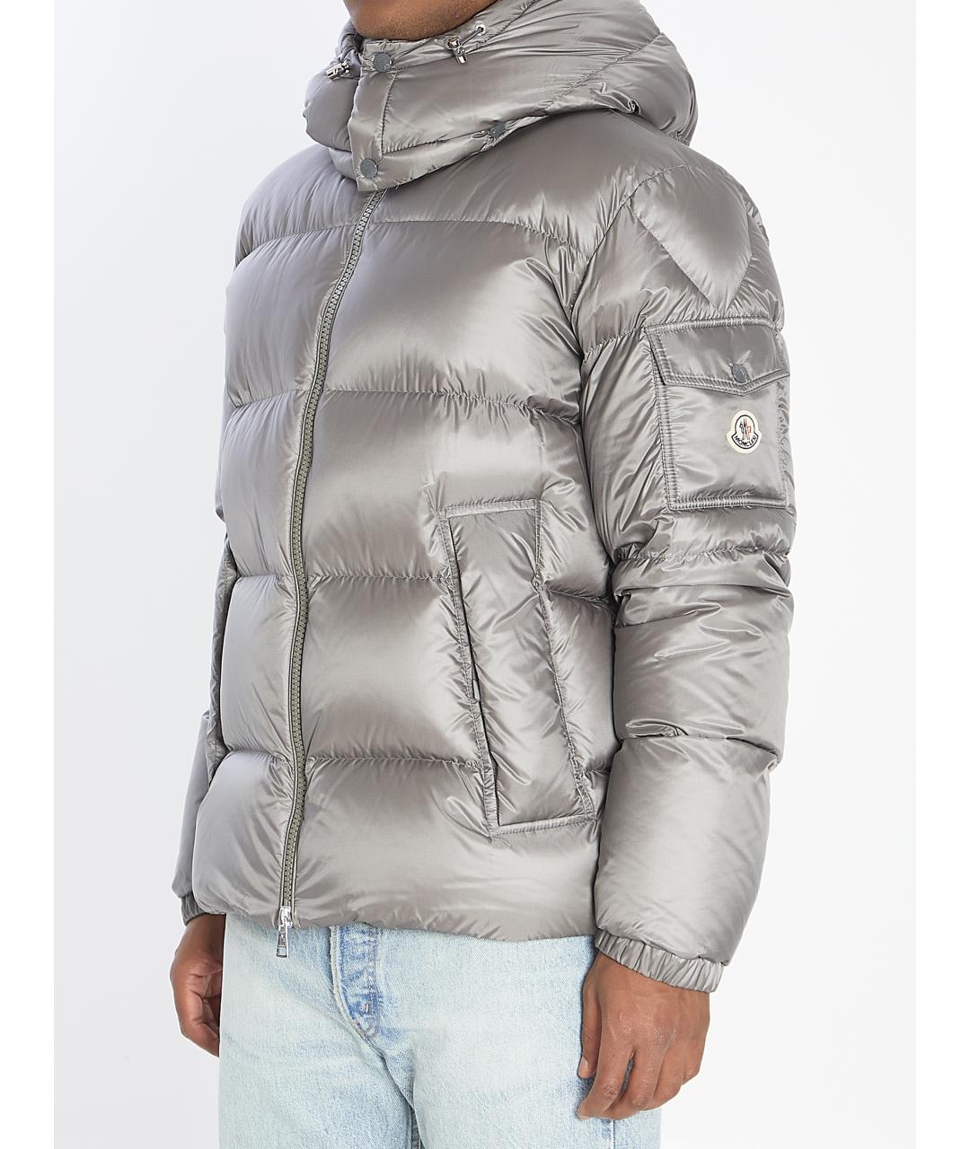 MONCLER Серая синтетическая куртка, фото 3