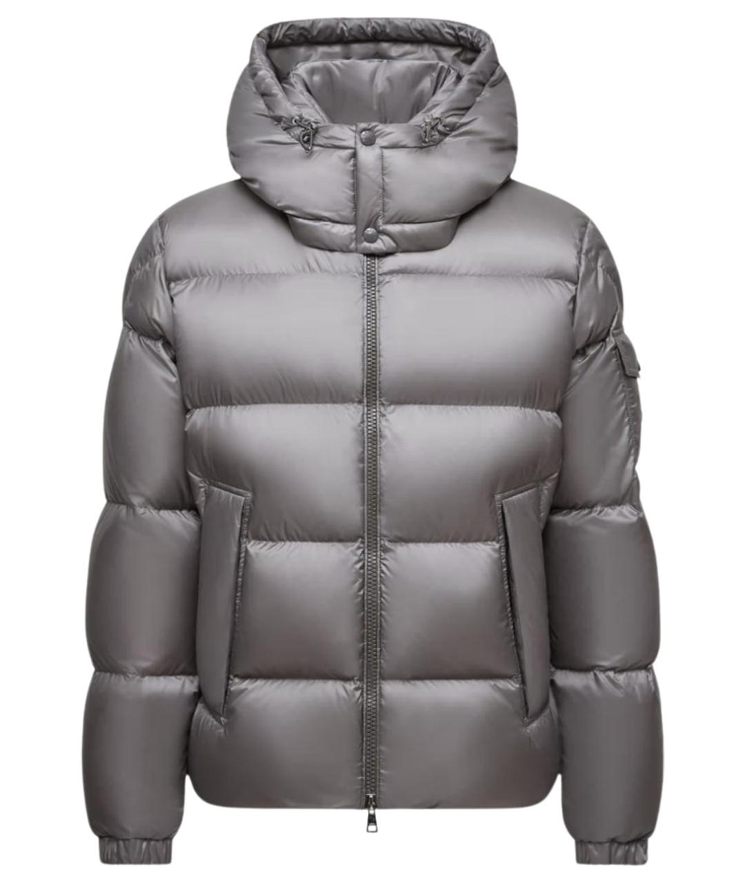 MONCLER Серая синтетическая куртка, фото 1