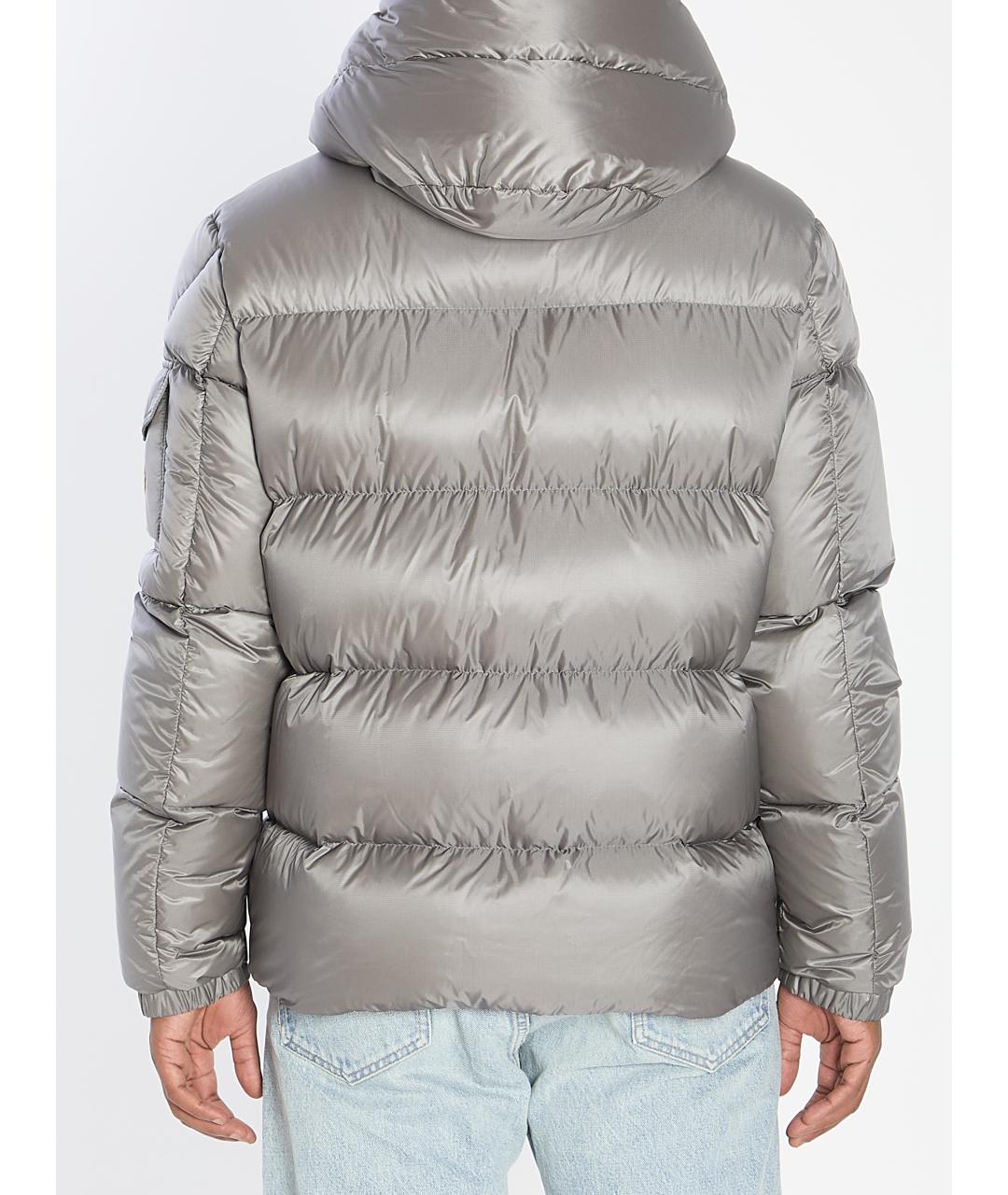 MONCLER Серая синтетическая куртка, фото 5