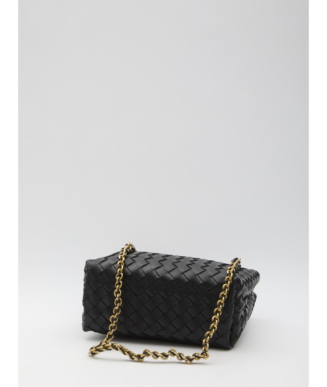 BOTTEGA VENETA Черная кожаная сумка тоут, фото 4