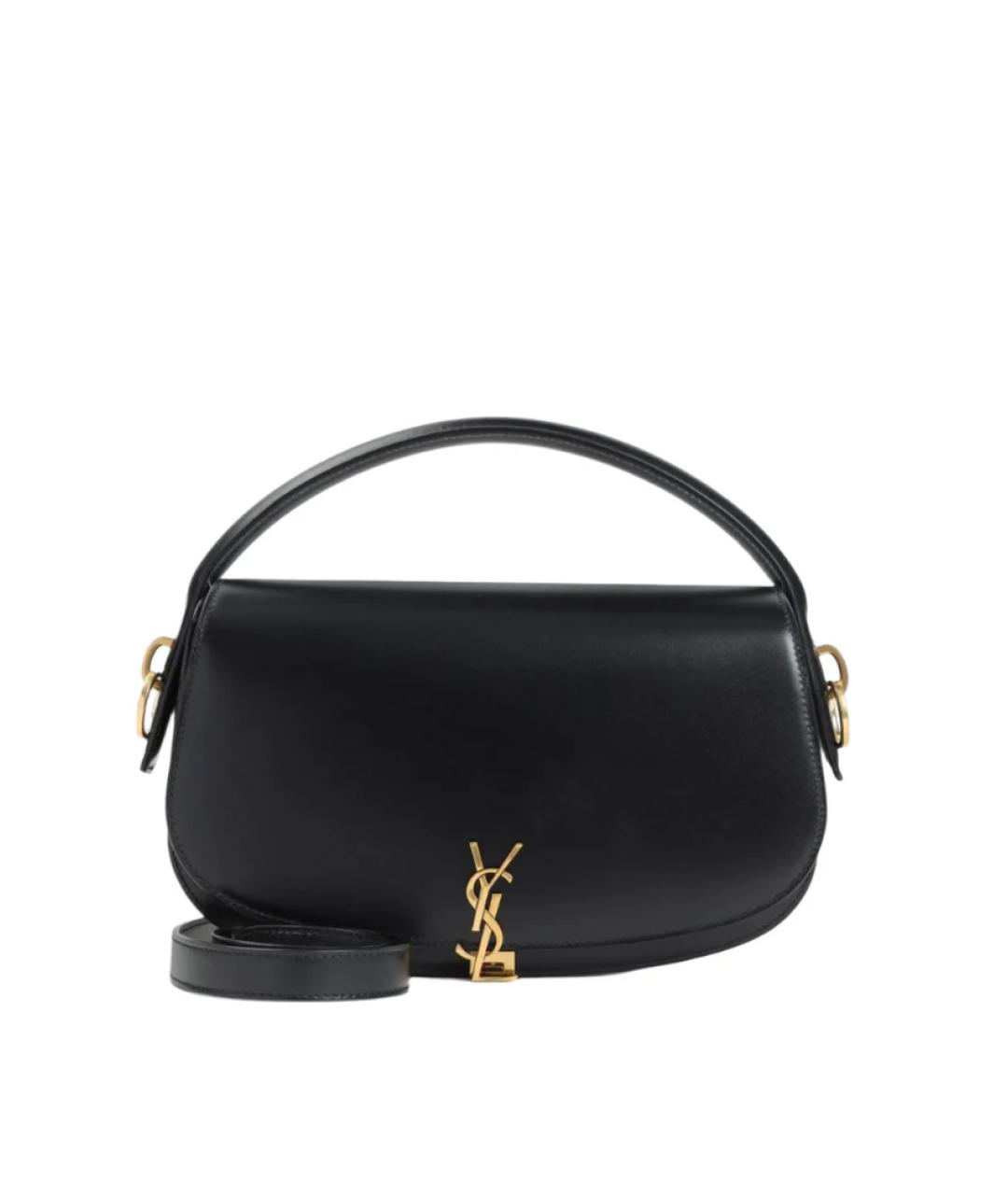 SAINT LAURENT Черная кожаная сумка через плечо, фото 1