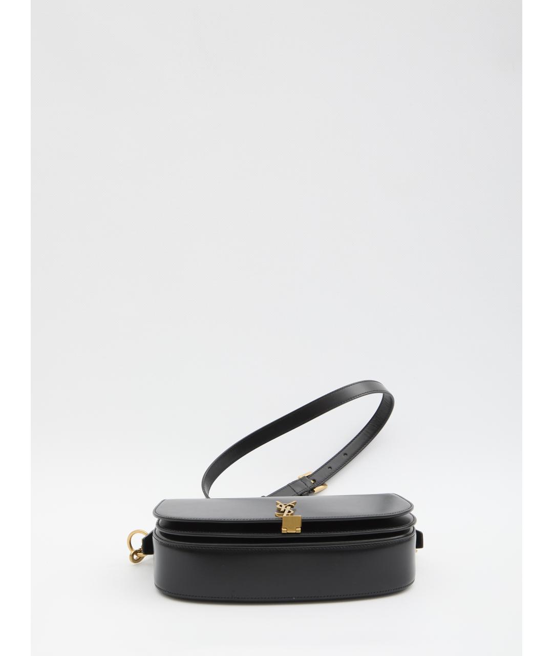 SAINT LAURENT Черная кожаная сумка через плечо, фото 4