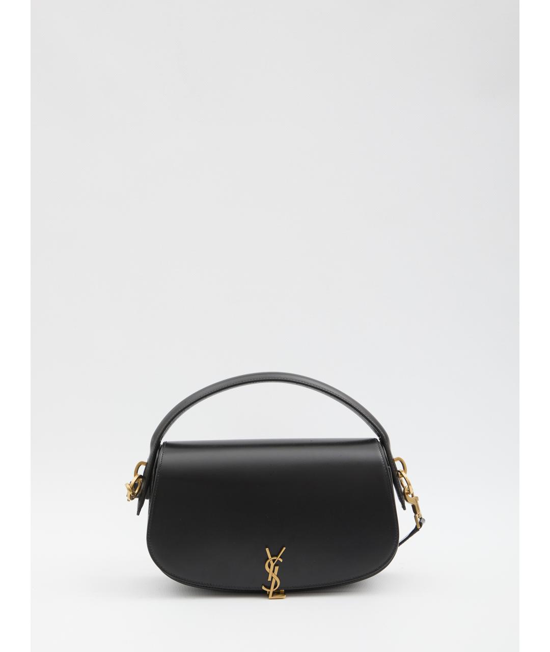 SAINT LAURENT Черная кожаная сумка через плечо, фото 2