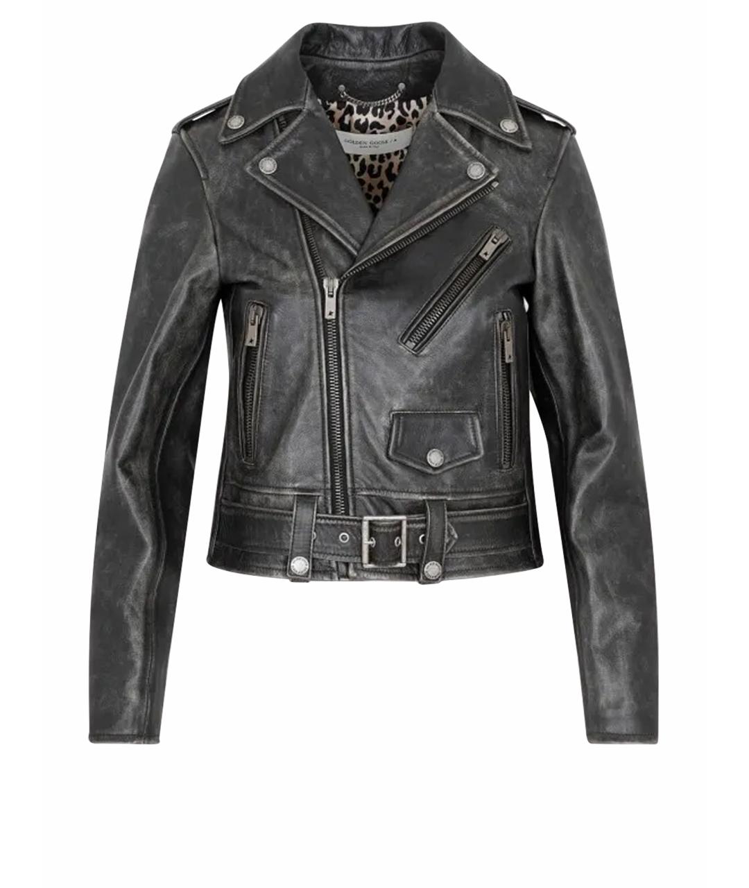 GOLDEN GOOSE DELUXE BRAND Черная кожаная куртка, фото 1
