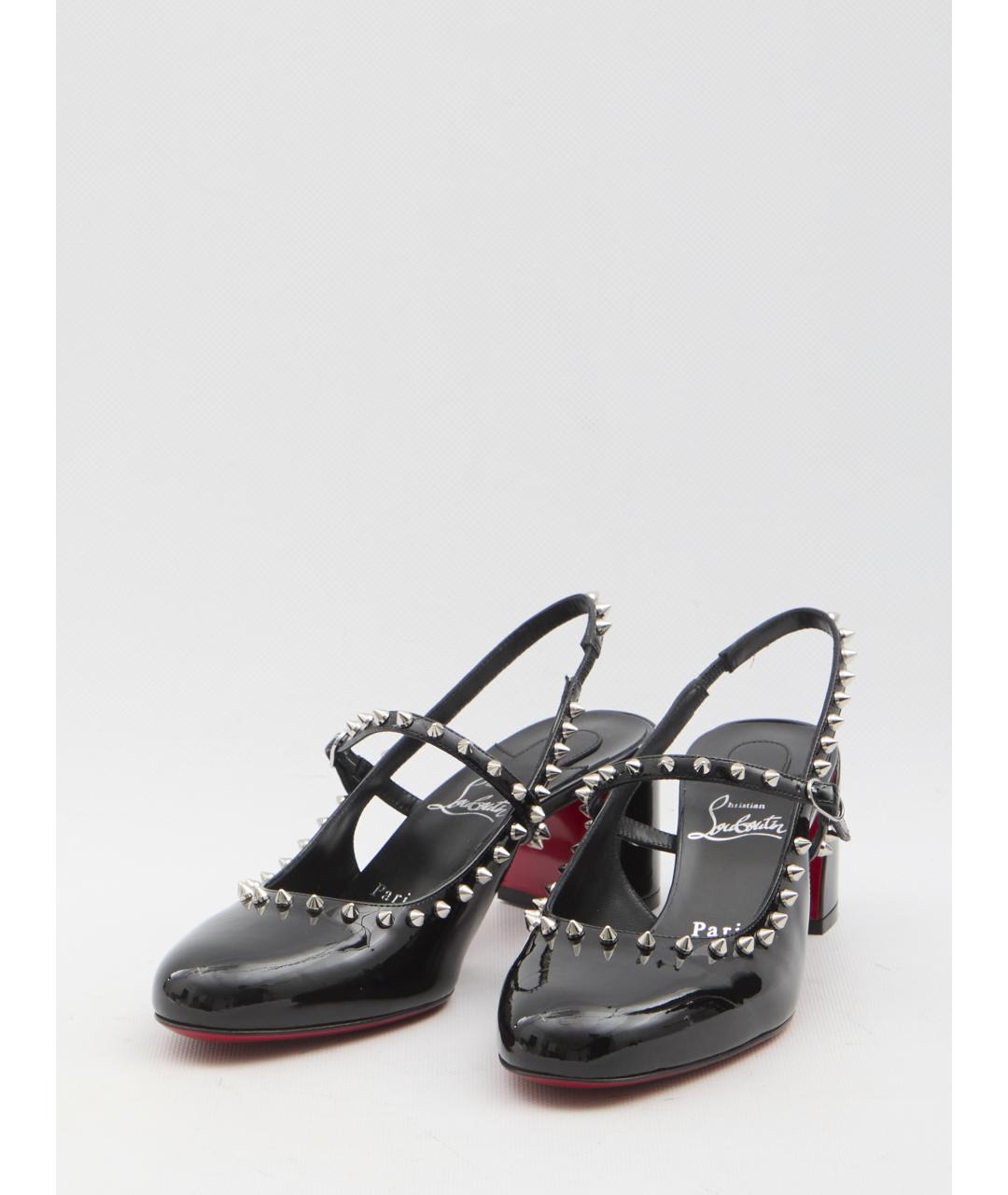 CHRISTIAN LOUBOUTIN Черные туфли из лакированной кожи, фото 2