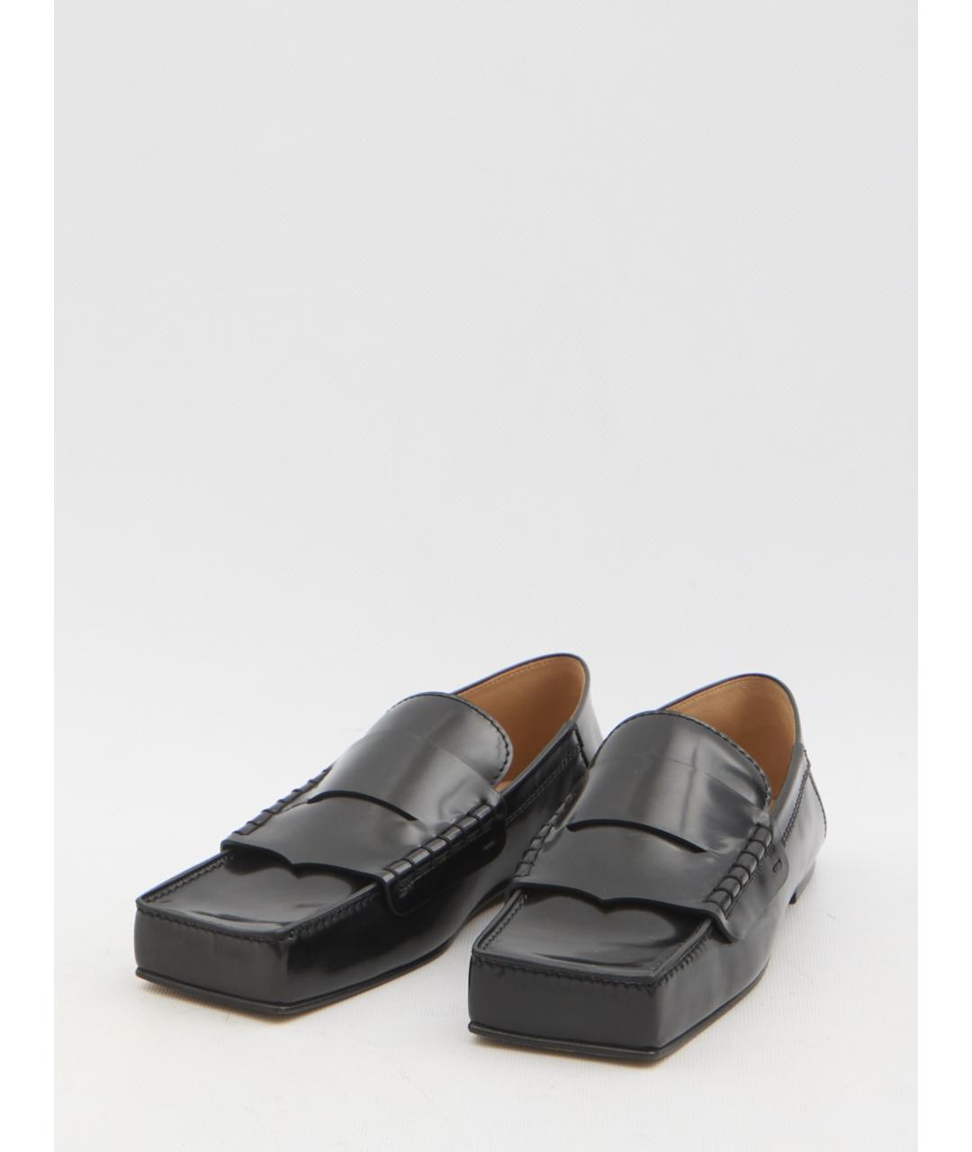 JACQUEMUS Черные кожаные лоферы, фото 2
