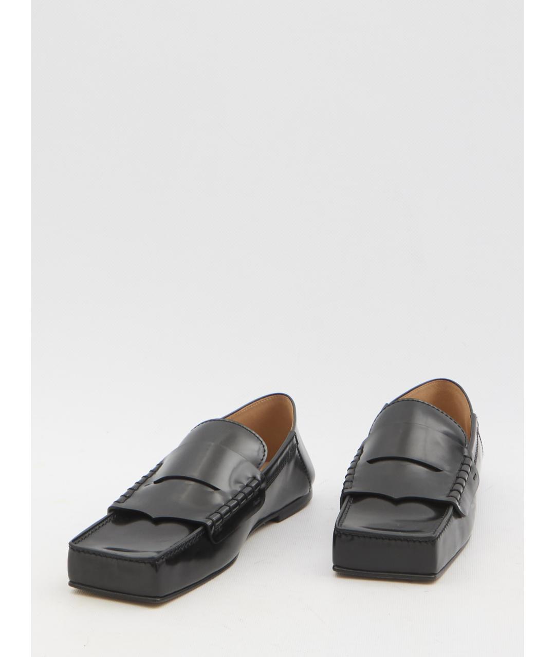 JACQUEMUS Черные кожаные лоферы, фото 5