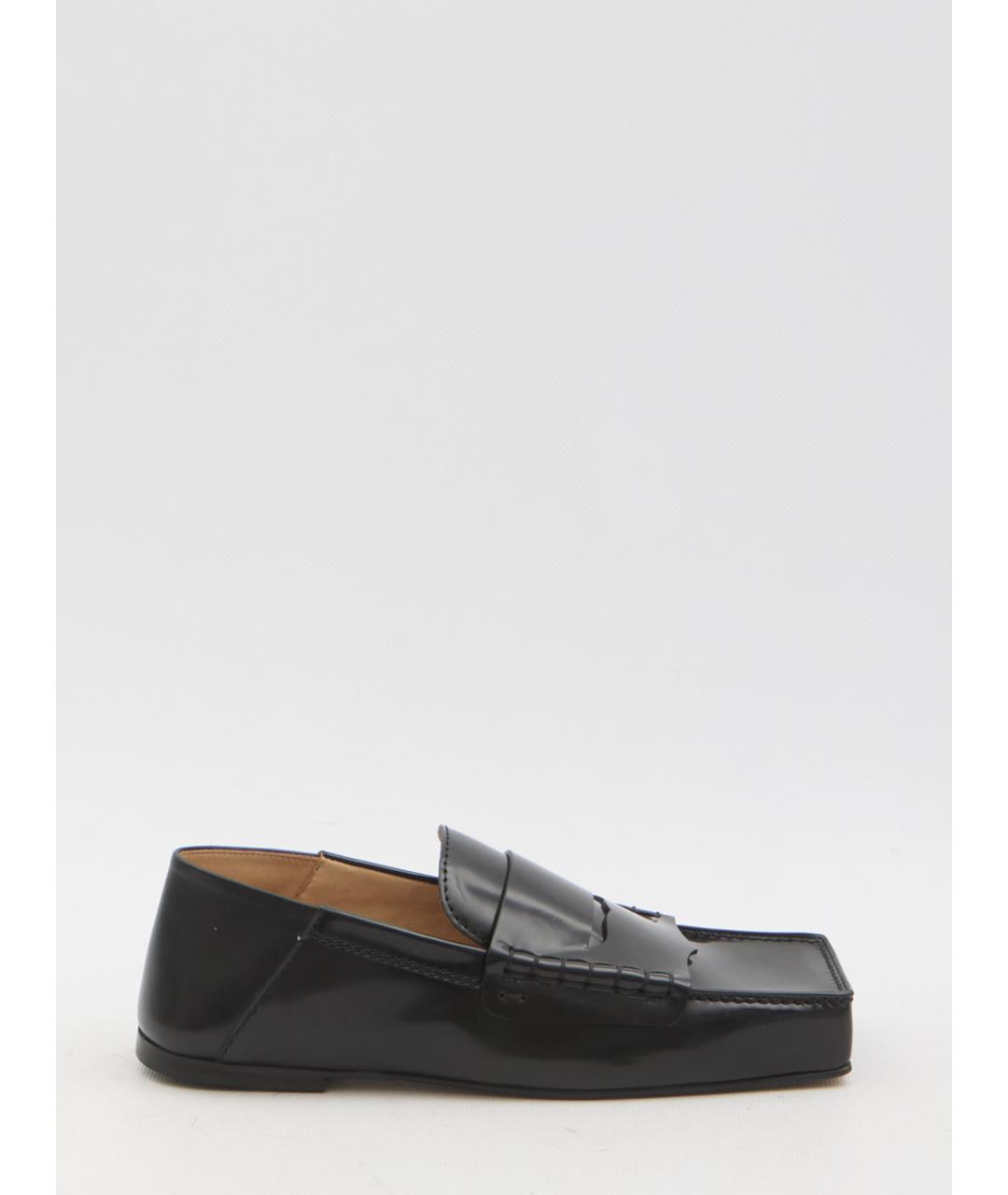 JACQUEMUS Черные кожаные лоферы, фото 6