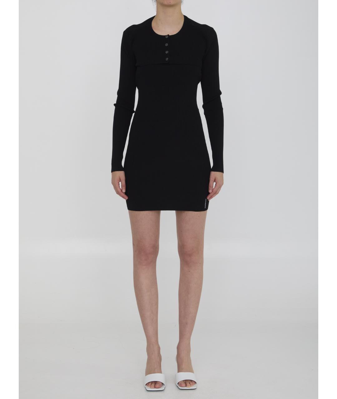 ALEXANDER WANG Черное вискозное повседневное платье, фото 2