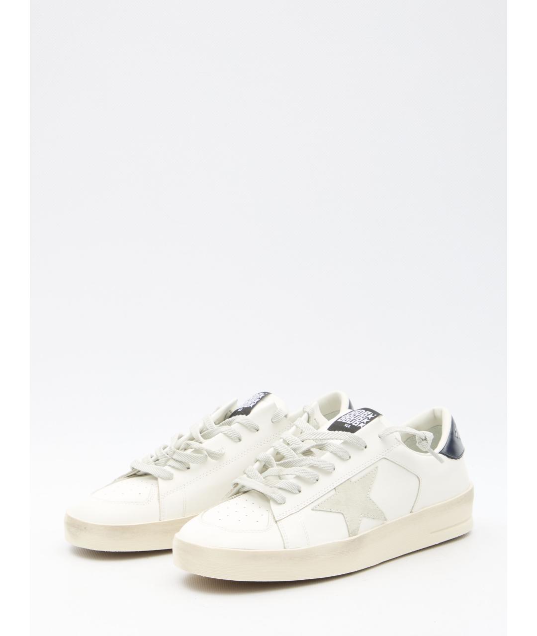GOLDEN GOOSE DELUXE BRAND Белые кожаные низкие кроссовки / кеды, фото 2