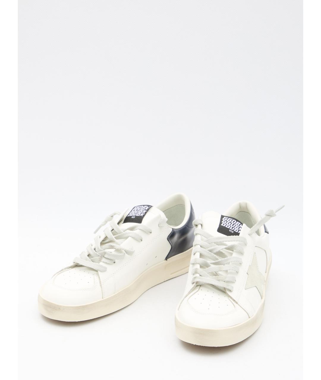 GOLDEN GOOSE DELUXE BRAND Белые кожаные низкие кроссовки / кеды, фото 5