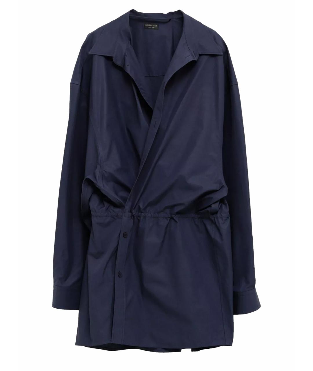 BALENCIAGA Синее хлопковое повседневное платье, фото 1