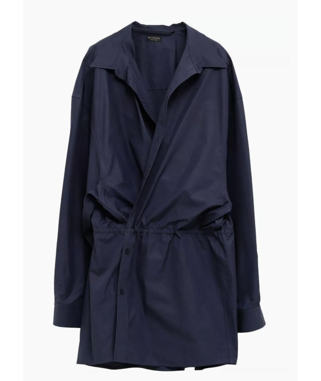 BALENCIAGA Синее хлопковое повседневное платье, фото 6
