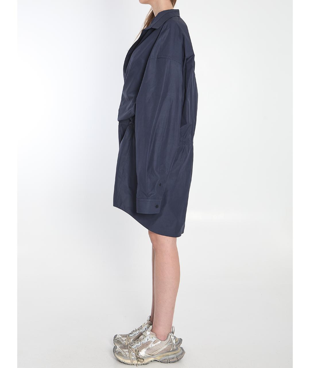 BALENCIAGA Синее хлопковое повседневное платье, фото 4
