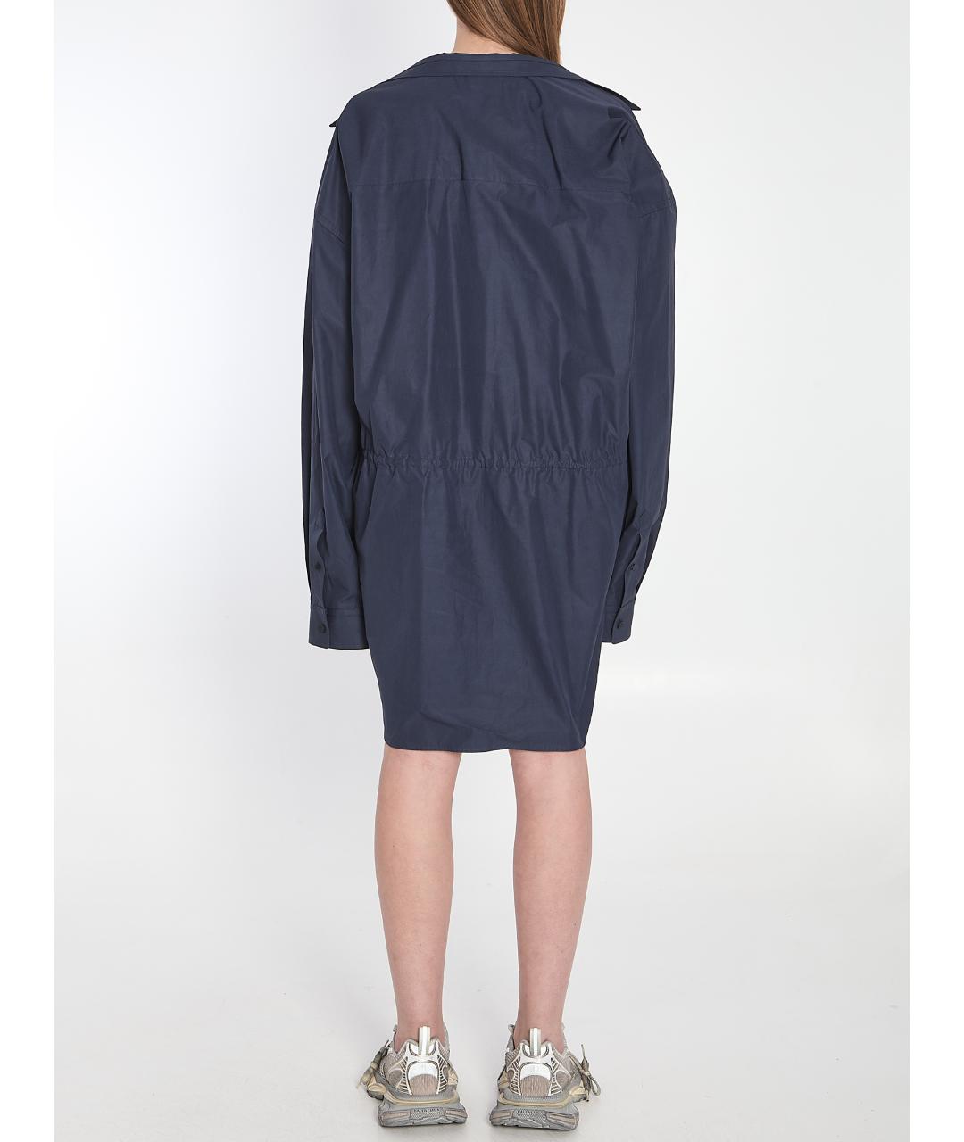 BALENCIAGA Синее хлопковое повседневное платье, фото 5
