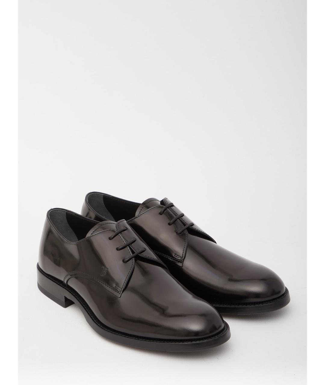 TOD'S Черные кожаные туфли, фото 5