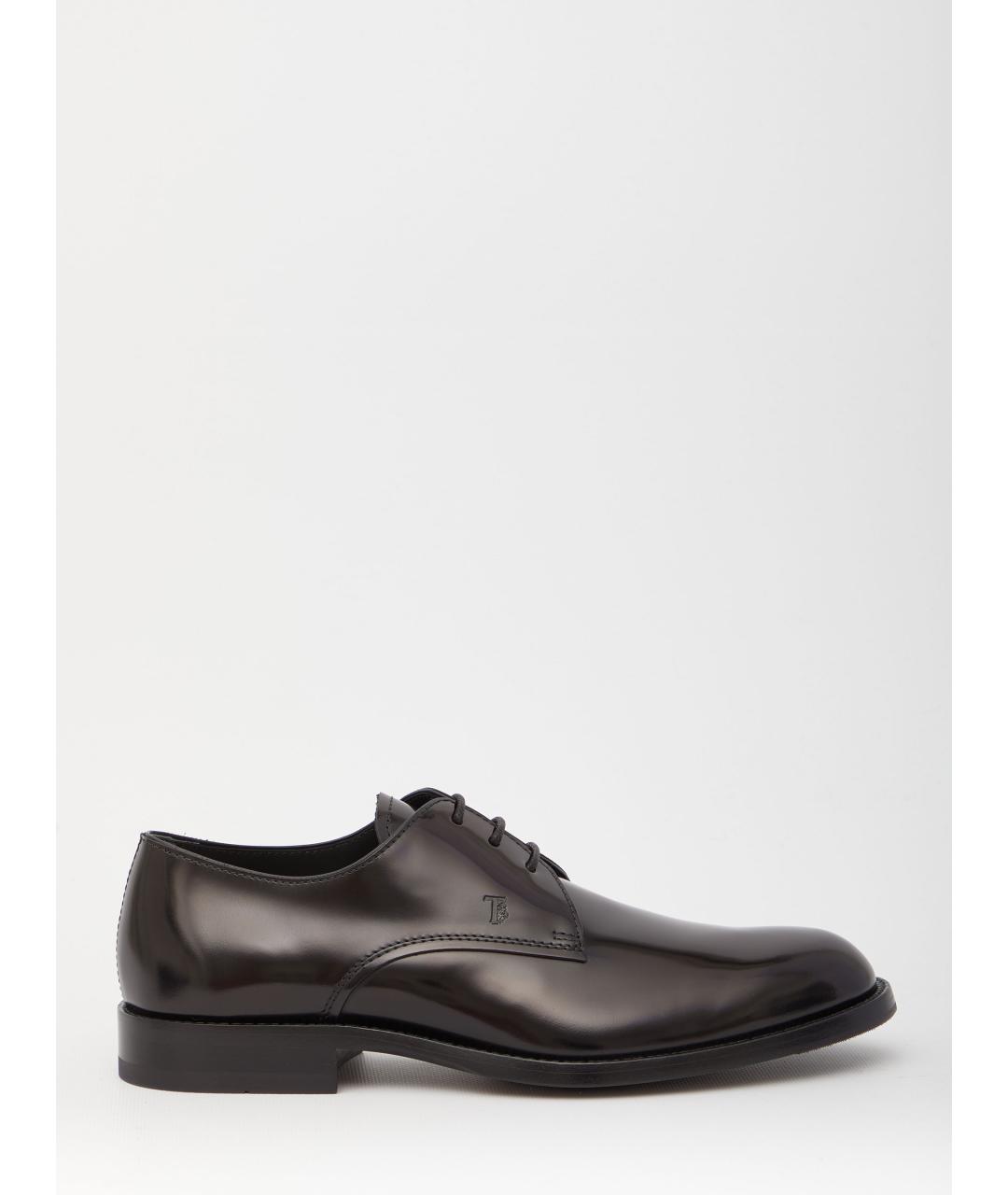TOD'S Черные кожаные туфли, фото 6