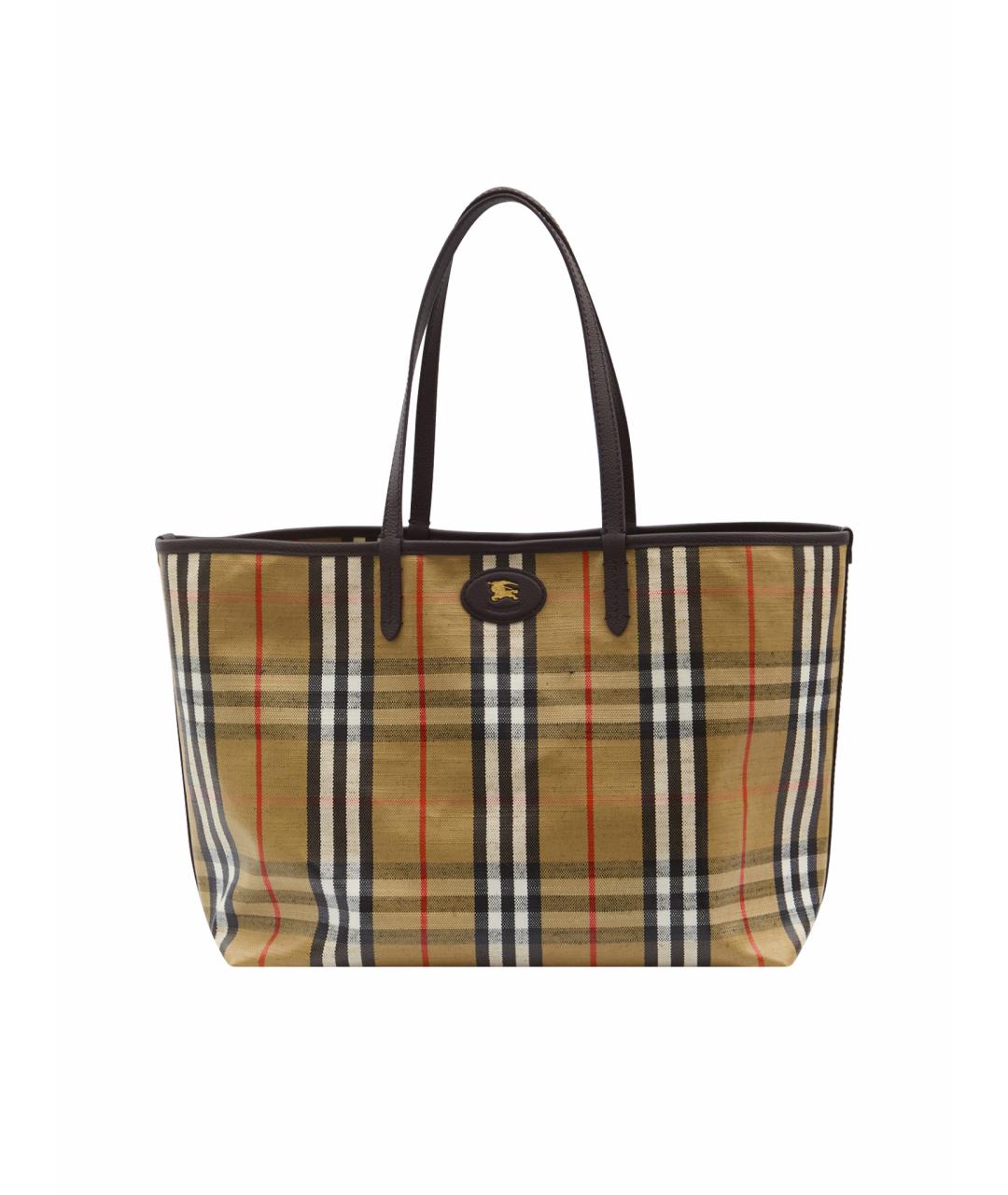 BURBERRY Бежевая хлопковая сумка тоут, фото 1