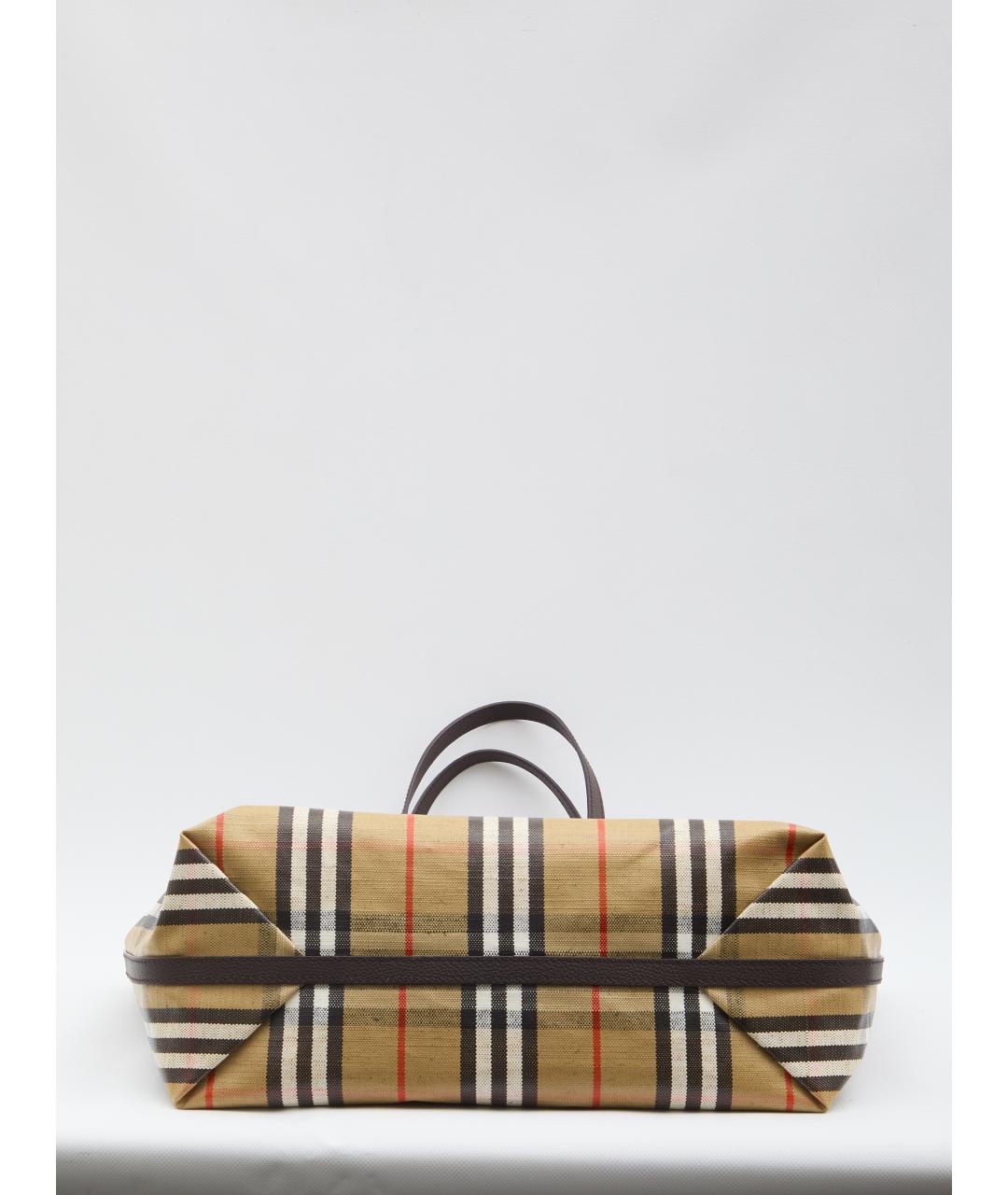 BURBERRY Бежевая хлопковая сумка тоут, фото 3