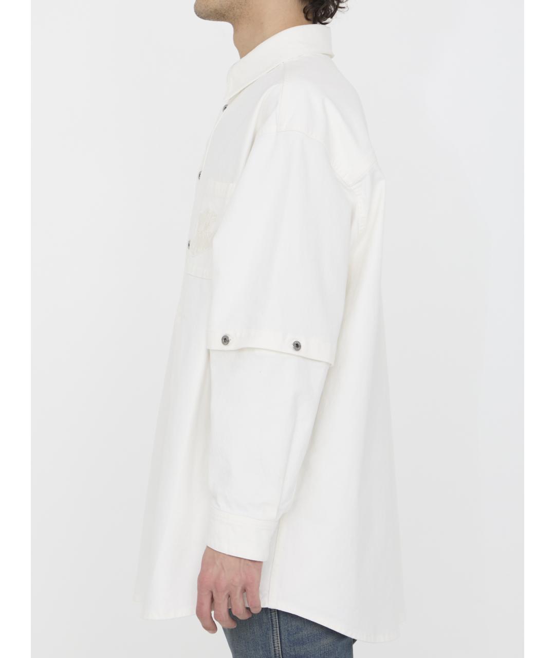 OFF-WHITE Белая хлопковая куртка, фото 4
