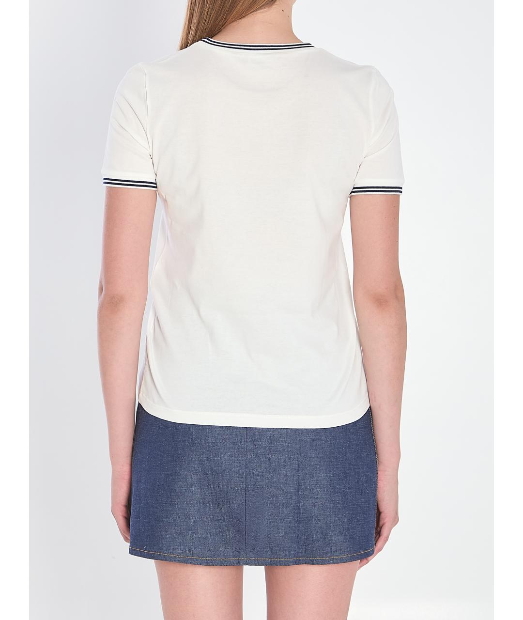 CELINE Белая хлопковая футболка, фото 5