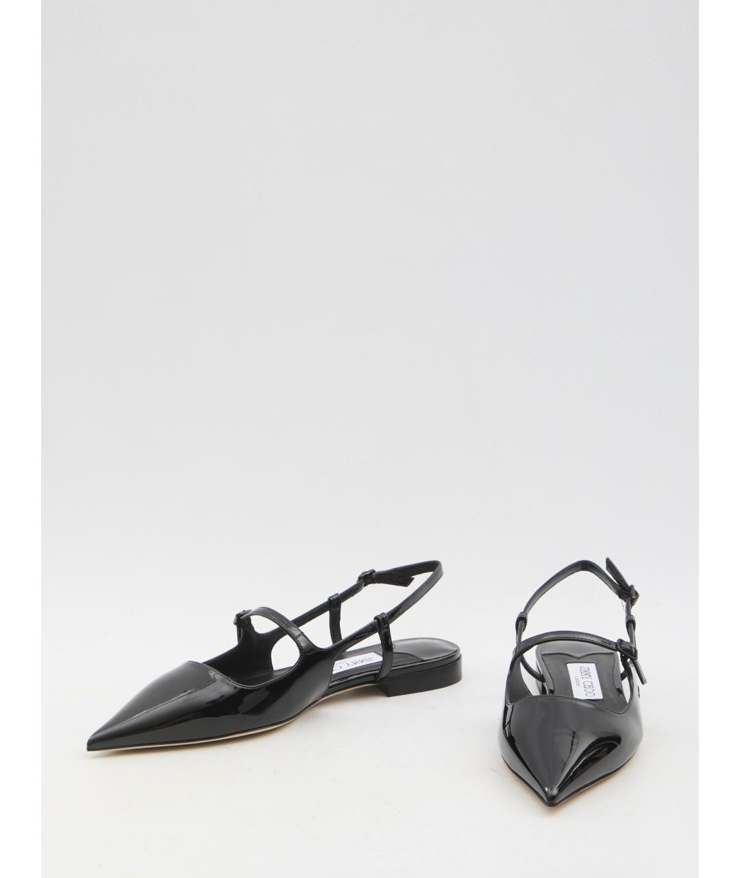 JIMMY CHOO Черные кожаные балетки, фото 5