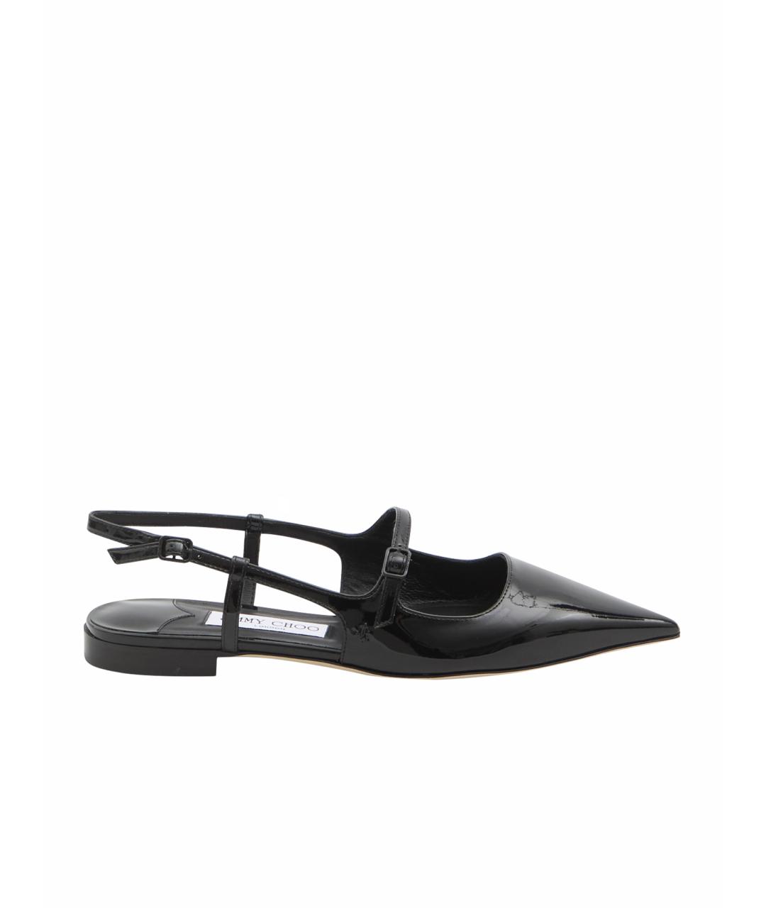 JIMMY CHOO Черные кожаные балетки, фото 1
