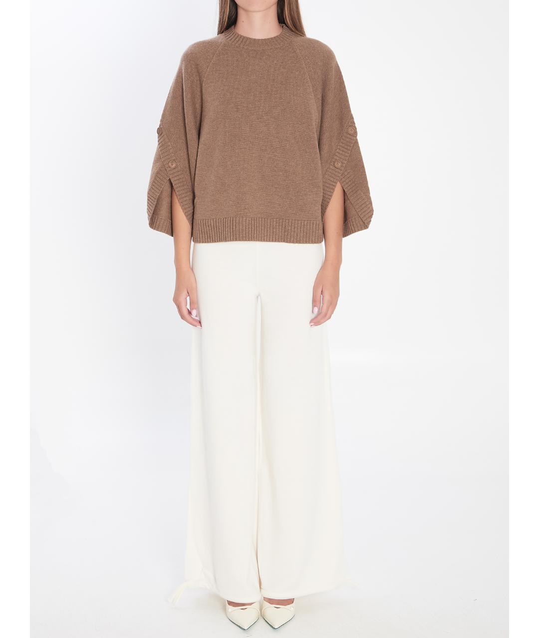 MAX MARA Коричневый шерстяной джемпер / свитер, фото 6