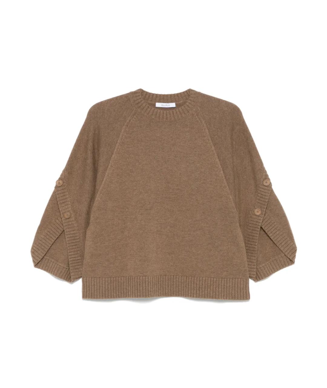 MAX MARA Коричневый шерстяной джемпер / свитер, фото 1