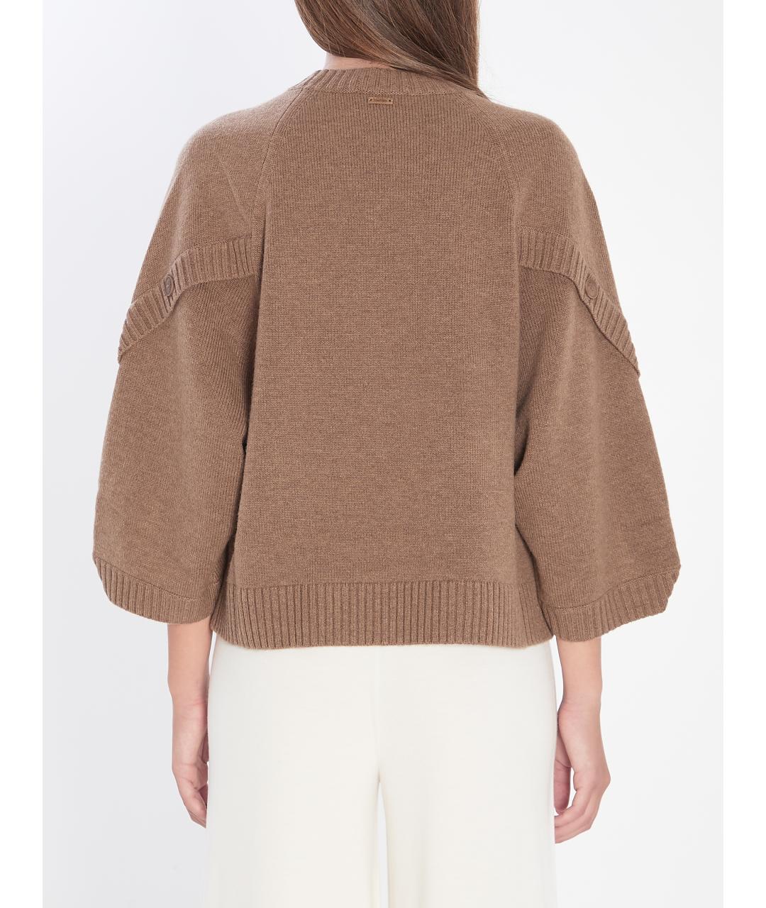 MAX MARA Коричневый шерстяной джемпер / свитер, фото 5