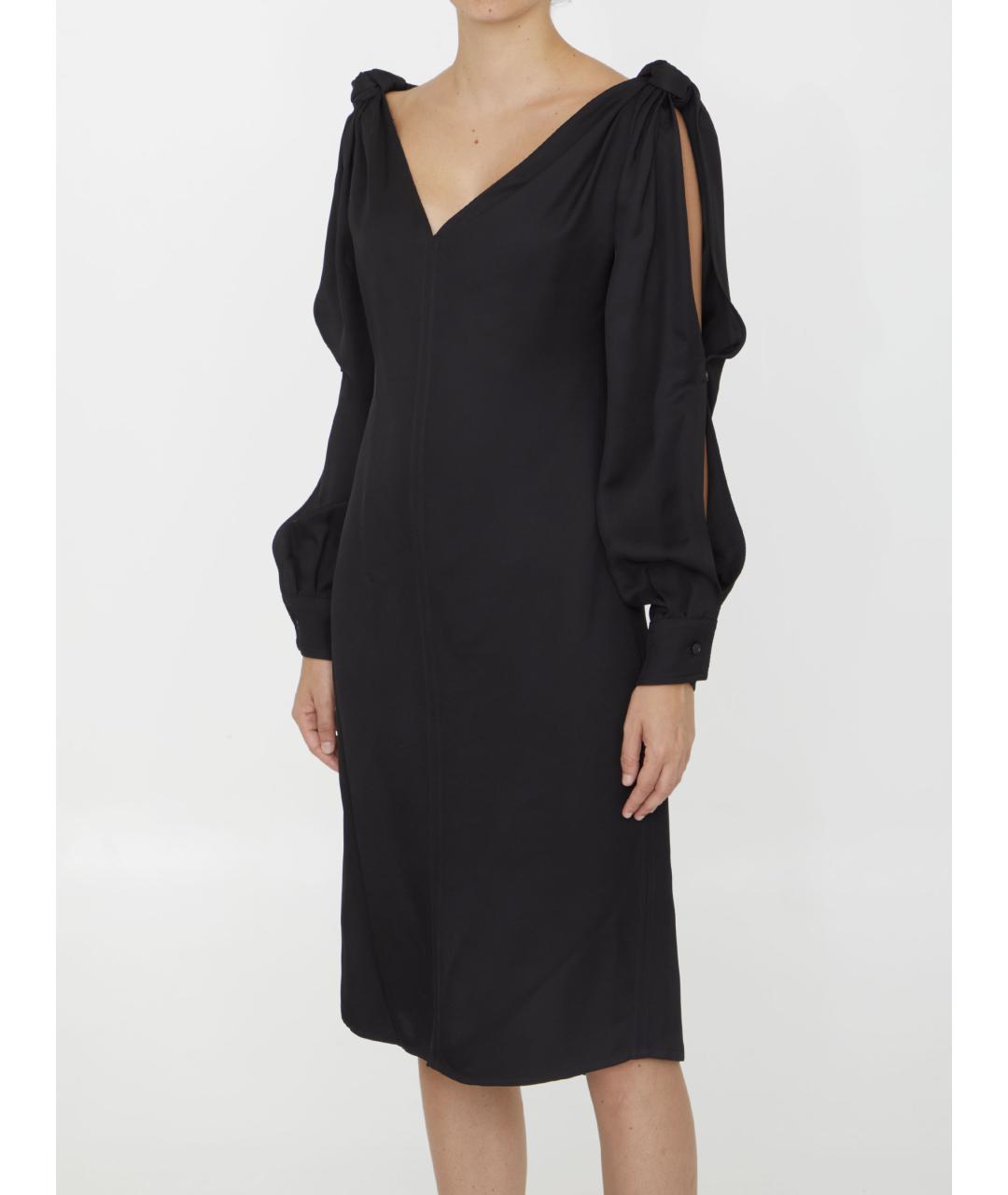 BOTTEGA VENETA Черное вискозное платье, фото 3