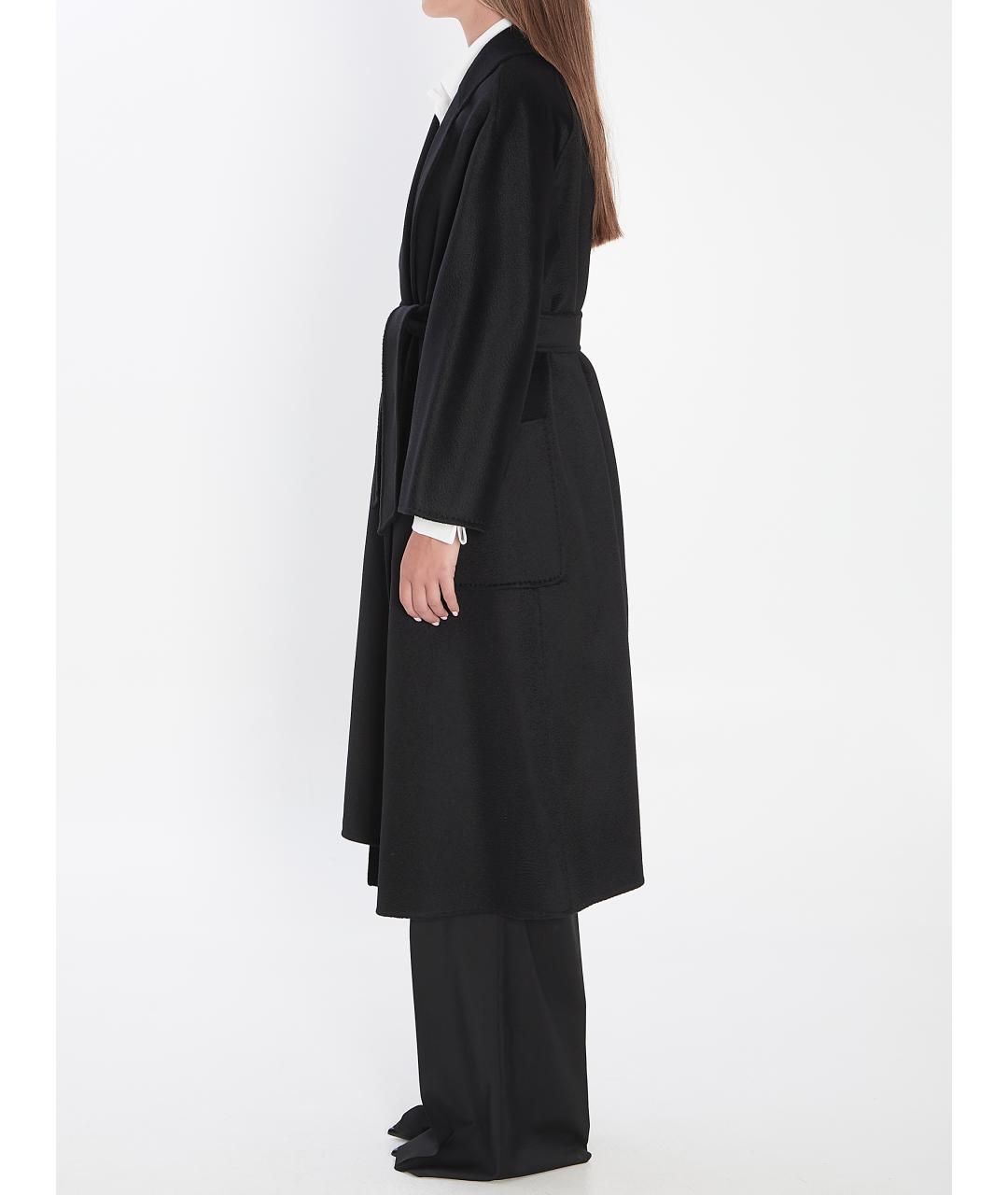 MAX MARA Черное кашемировое пальто, фото 4
