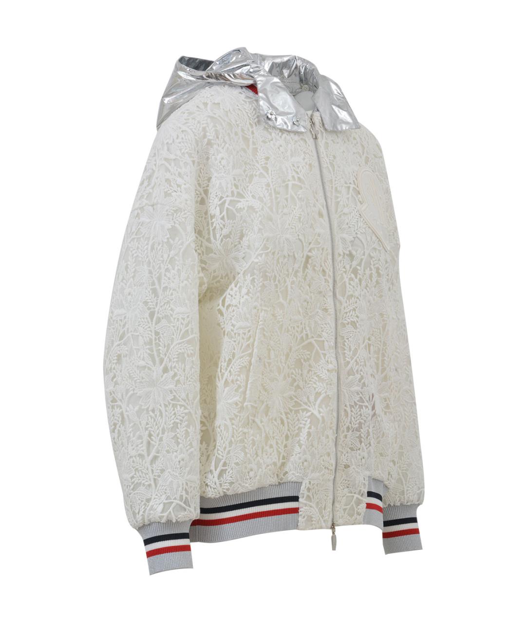 MONCLER Белая полиэстеровая куртка, фото 2