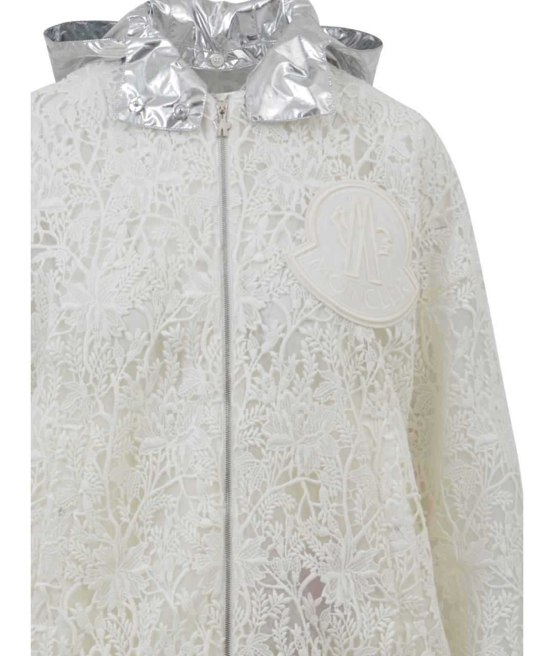 MONCLER Белая полиэстеровая куртка, фото 5